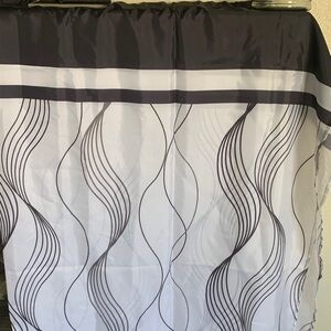 Mainstays Charcoal Gray and White Shower Curtain
